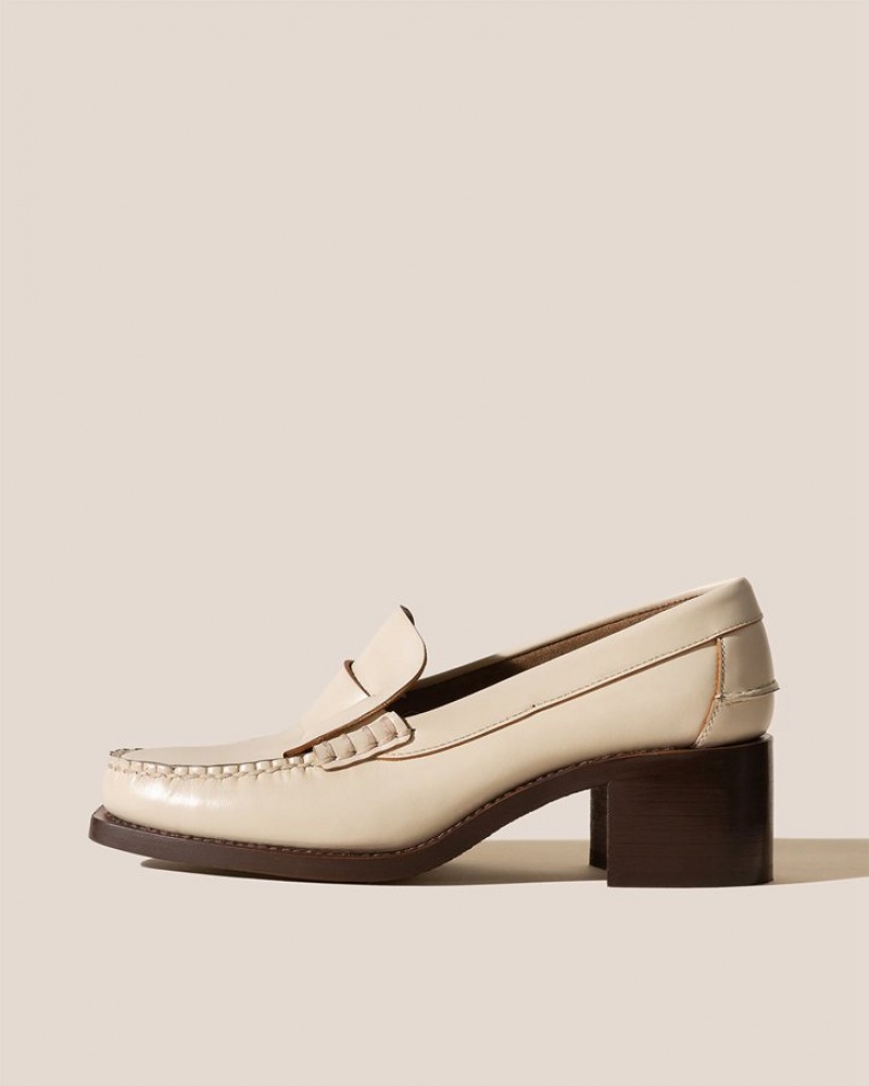 Hereu Sineu Klackar Interlaced Detail Slip-on Loafers Dam Beige | Sverige-35JDZPIGW