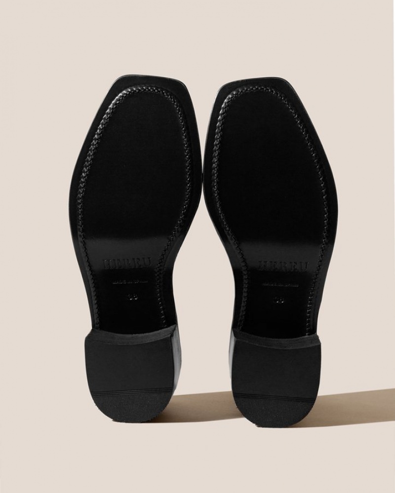 Hereu Sineu Klackar Interlaced Detail Slip-on Loafers Dam Svarta | Sverige-35IVQSZGN