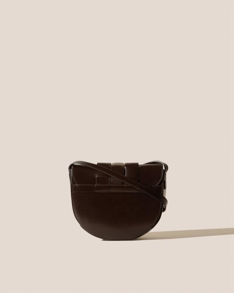 Hereu Sinia Satchel Interwoven Front Detail Crossbody Väska Dam Mörkbruna | Sverige-02TZEPDMQ