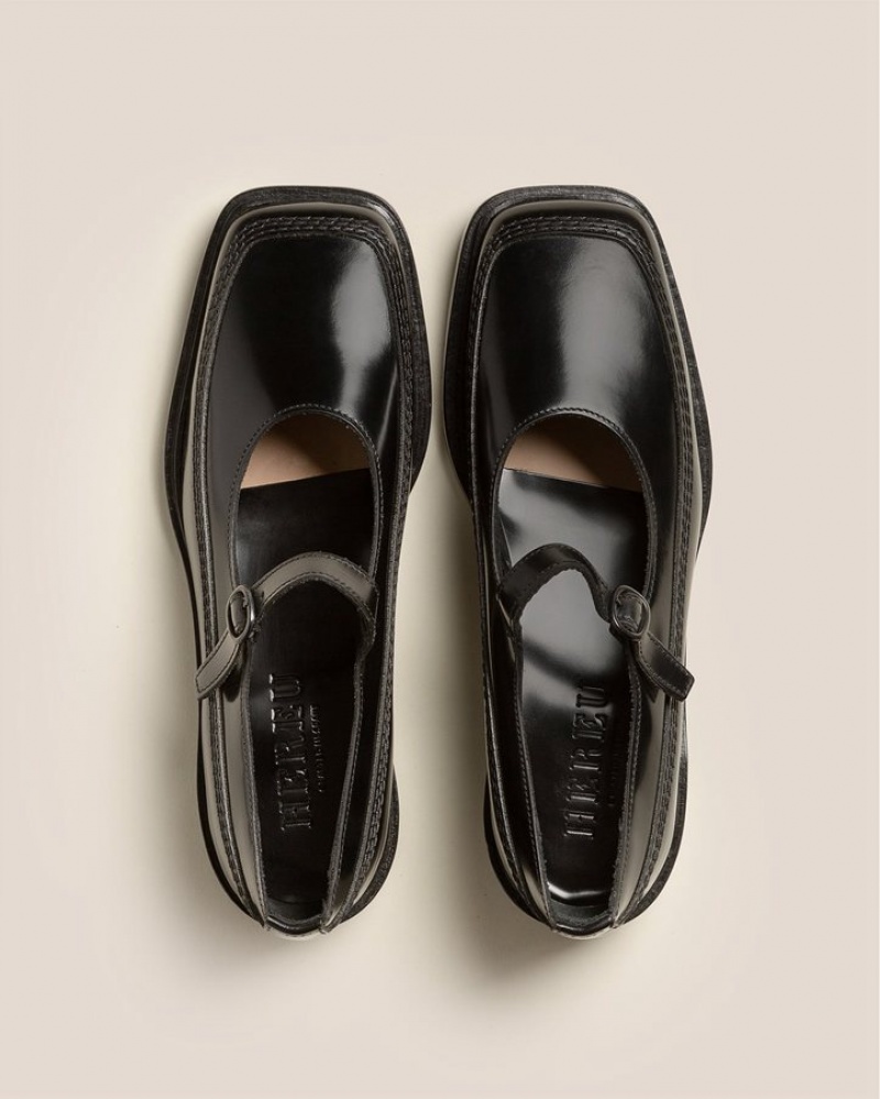 Hereu Sio Polished Mary Jane Loafers Dam Svarta | Sverige-02KXPLQAV