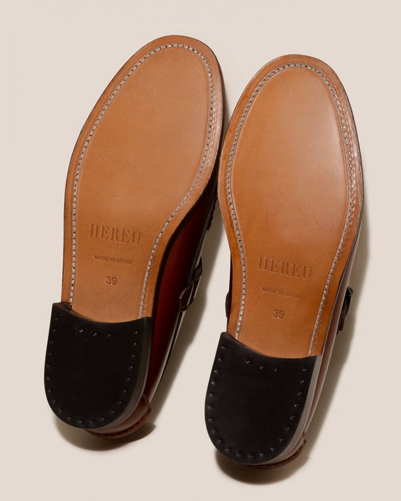 Hereu Soller Brushed T-bar Loafers Herr Bruna | Sverige-31FGPRBCL