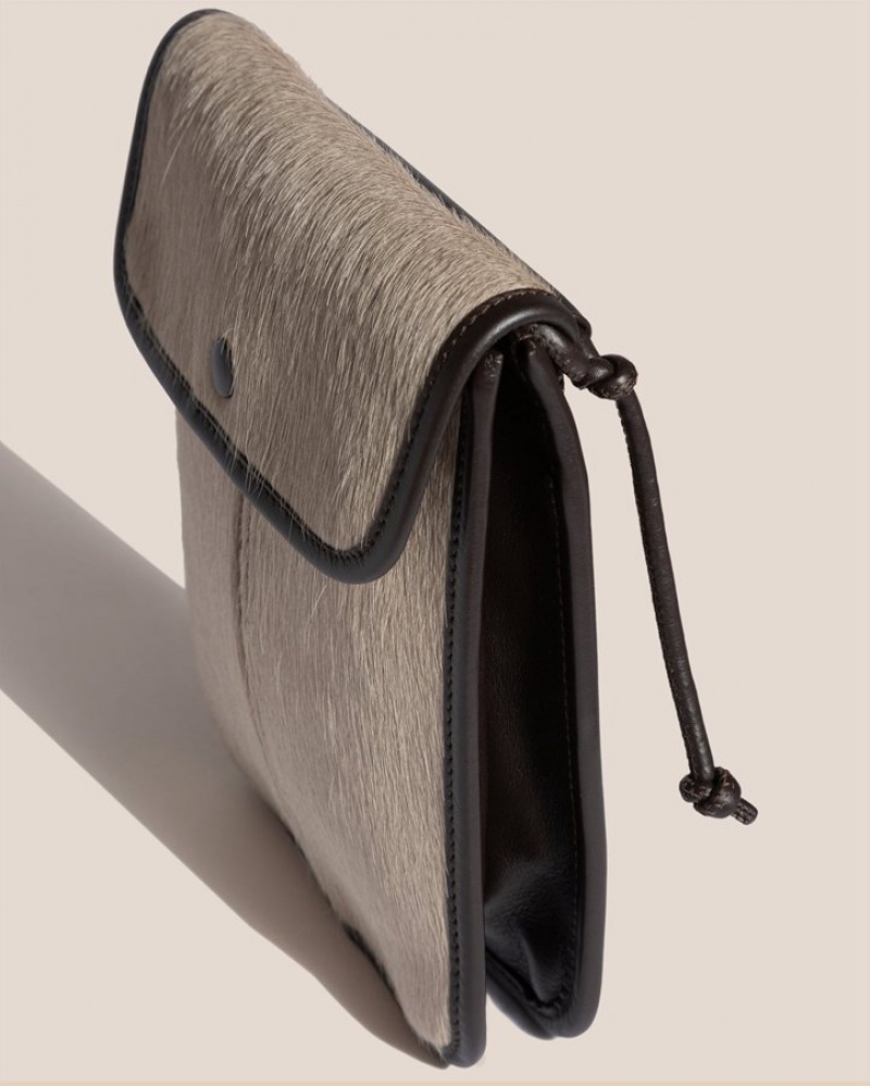 Hereu Terra Calf Hair Square-flat Crossbody Väska Dam Mörkbruna | Sverige-72IHRDYJF