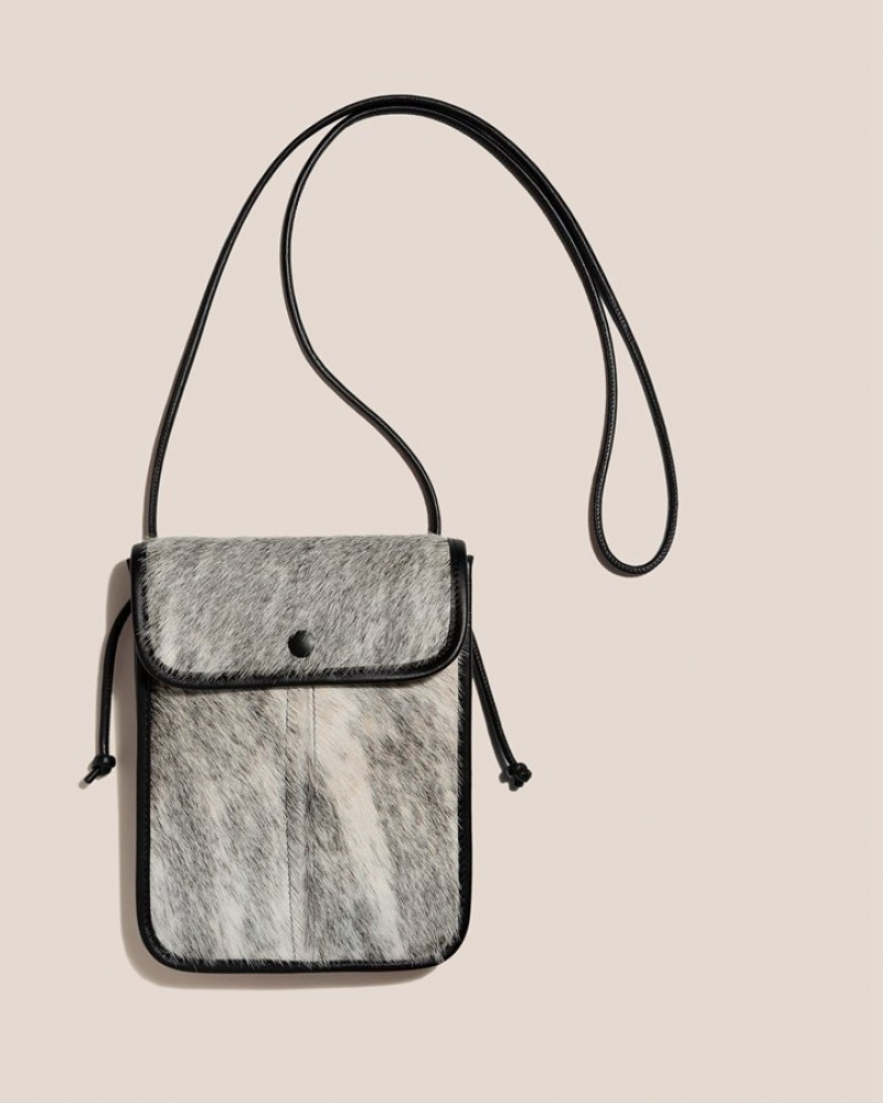 Hereu Terra Calf Hair Square-flat Crossbody Väska Dam Beige Grå | Sverige-98LBNVRAM