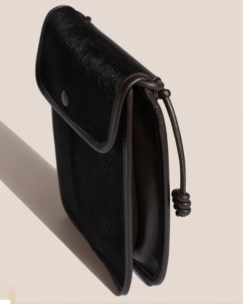 Hereu Terra Calf Hair Square-flat Crossbody Väska Dam Mörkbruna | Sverige-56RNACQME