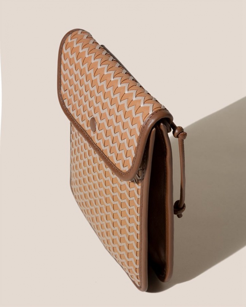 Hereu Terra Woven Square-flat Crossbody Väska Dam Bruna Beige | Sverige-17BSNULDI