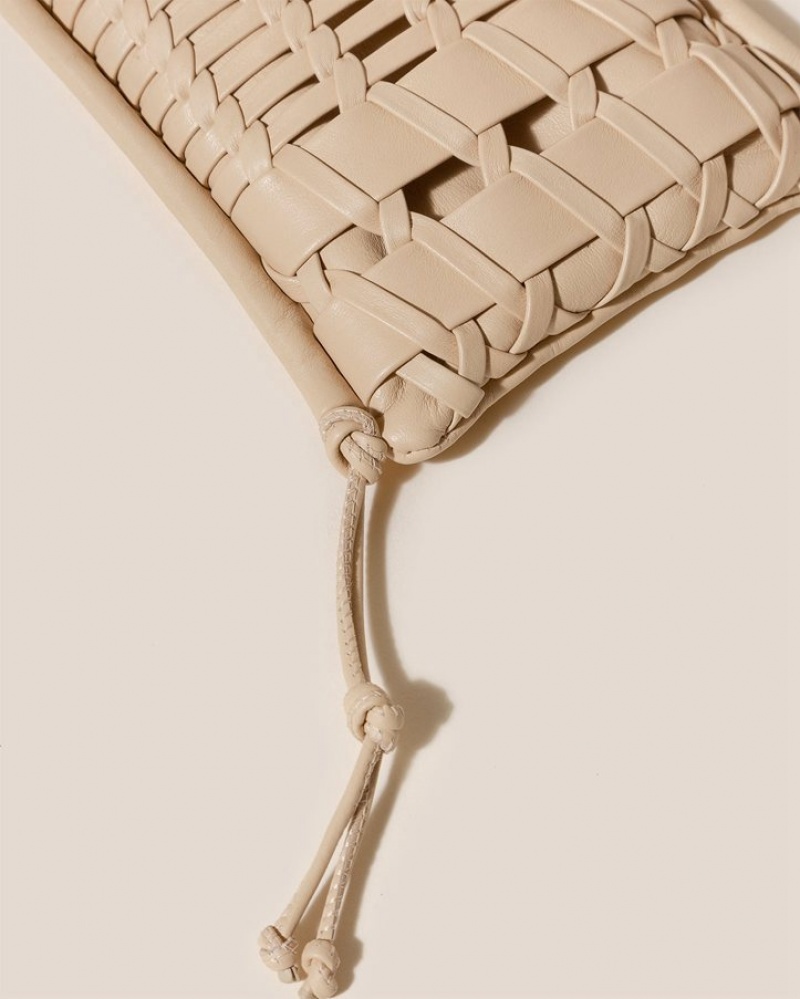 Hereu Trena Mini Platta Square Crossbody Väska Dam Beige | Sverige-20WLCFHYG